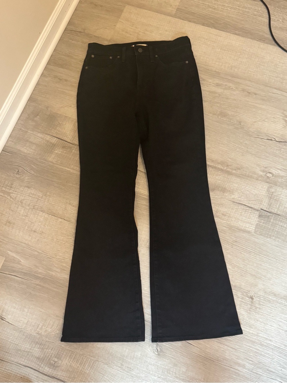 Madewell Black High-Rise Flare Jeans